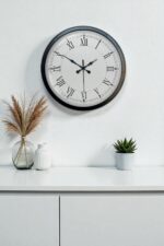 40 cm Siyah Metal Retro Duvar Saati
