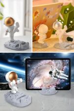BUFFER® Mini Astronot Model Telefon ve Tablet Tutucu Standı - Görsel 8