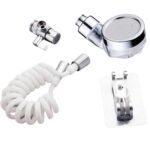 BUFFER® 2 in 1 Spiral Hortumlu Ayarlanabilir Hareketli Banyo Mutfak Lavabo Musluk Duş Başlığı - Görsel 5