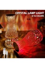 Kristal Masa Lambası Rgb Renk Değiştiren Gece Lambası 16 Renk Ve 4 Mod Dokunmatik Kontrol - Görsel 3