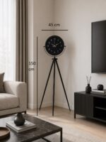 Sade Siyah Tripod Ayaklı Saat - Görsel 4