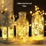 Sarı Peri LED Flaşlı Işık – 3 Metre Dekoratif Oda ve Organizasyon Aydınlatması - Görsel 4