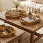 BUFFER® İç İçe Geçebilen 3’lü Oval Plastik Rattan Tepsi Seti–Hasır Görünümlü Çok Amaçlı Servis ve Sunum Tepsileri - Görsel 4