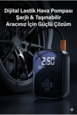 Dijital Şarjlı Araç Lastik Hava Pompası Kompresör Taşınabilir LED Ekranlı - Görsel 2