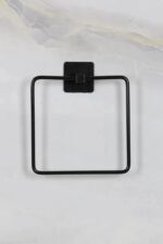 BUFFER® Kendiliğinden Yapışkanlı Siyah Paslanmaz Metal Kare Havluluk - Görsel 7