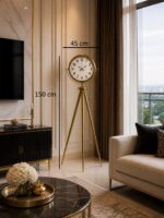 Gold Tripod Ayaklı Lüks Saat - Görsel 4