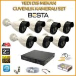 2MP 1080P 8 Kameralı Ahd Güvenlik Seti