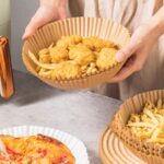 BUFFER® 50 Adet 20 cm Air Fryer Pişirme Kağıdı Tek Kullanımlık Yağ Geçirmez Yuvarlak Tabak Model PVC - Görsel 5