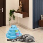 BUFFER® Tower Of Tracks Eğlenceli Üç Katlı Kedi Oyuncağı Seti Kedi Oyunu - Görsel 4