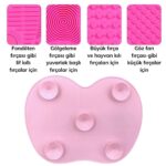 BUFFER® Pratik Kolay Makyaj Fırçası Temizleme Matı Aparatı Aleti - Görsel 8