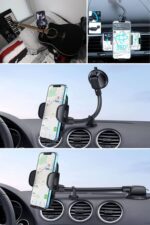 BUFFER® Ayarlanabilir Vakum Kilitli Cam Ve Torpidoya Takılabilen Telefon Tutucu - Görsel 8