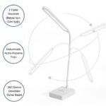 BUFFER® İnce Uzun USBli Dokunmatik 3 Kademeli 360 Derece Özel Göz Korumalı led Lityum Masa Lambası - Görsel 4