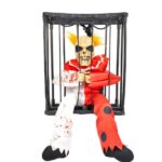 Mey İthalat® Hareketli Sesli Sensörlü Mahkum Joker İskelet Dekorasyon 22x27 cm