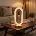 BUFFER® Oval Şeklinde Kristal LED Masa Lambası – Dokunmatik
