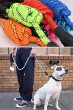 BUFFER® Reflektörlü Fosforlu Köpek Gezdirme Halatı Tasma Kayışı Metal Kancalı 130 cm - Görsel 8