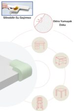 BUFFER® Kauçuk Bebek Çocuk Masa Sehpa Ünite Kenar Köşe Darbe Koruyucu Güvenlik Kiti - Görsel 3