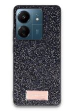 Mey İthalat®   Redmi 13C Bright Simli Kapak - Siyah