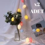 BUFFER® 10lu Renkli Yumurta Şeklinde Dekoratif Dolama Led Aydınlatma - Görsel 8