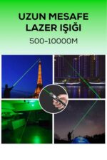 ULTRA güçlü Yeşil Şarjlı Lazer Pil Anahtar - Uzun Menzilli, Güçlü Ve Çoklu Işık Efektli Er - Görsel 3