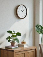36 Cm Kahverengi Sade Dekoratif Duvar Saati - Görsel 2