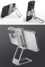 BUFFER®  360 derece Dönen Tüm Telefon Tipleri İle Uyumlu Metal Telefon Standı Braket - Görsel 7