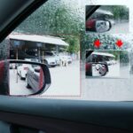 BUFFER® 4 Parça Yan Aynalar ve Yan Camlar İçin Araç Ayna Yağmur Kaydırıcı ve Cam Buğu Önleyici Film Seti - Görsel 3