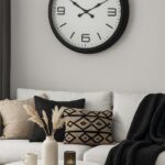 60 cm Siyah Metal Dizayn Duvar Saati