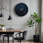 Classic Black Zarif 40 cm Metal Duvar Saati