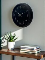 Classic Black Zarif 40 cm Metal Duvar Saati - Görsel 3