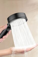 BUFFER® 5 Fonksiyonlu Yüksek Basınçlı Ayarlanabilir Siyah Duş Başlığı - Görsel 8