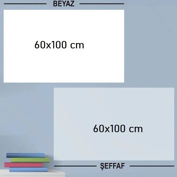 BUFFER® Ders Çalışma Yazı Tahtası Manyetik Duvar Stickerı 100x60 cm