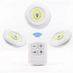 3 Lü Kumandalı Yapışkanlı Kablosuz Pilli Led Spot Lamba Işıldak