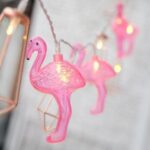 BUFFER® 10lu Pilli Led Flamingo Dekoratif Işık Zinciri Aydınlatma 1,5 Mt - Görsel 4