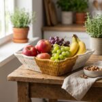 BUFFER® Kare Dalgalı Çift Renkli Plastik Rattan Ekmek ve Meyve Sepeti - Çok Amaçlı Banyo ve Mutfak Düzenleyici - Yıkanabilir Tezgâh Üstü Organizer - Görsel 2