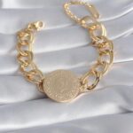 Mey İthalat® 316L Çelik Gold Renk Tam Altın Model Samanyolu Kadın Bileklik