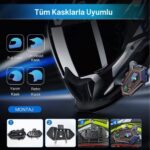 BUFFER® Y20 Motorsikletler İçin Kablosuz Bluetooth Kulaklıklı – Suya Dayanıklı, Uzun Ömürlü Batarya, Gürültü Engelleme Özellikli Kask Kulaklığı - Görsel 5