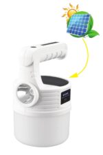 BUFFER® LED Güneş Enerjili Kamp Lambası–2000 Lümen Süper Parlak, 5 Aydınlatma Modlu,USB ile Şarj Edilebilir Dış Mekan,Asılabilir Torch El Feneri - Görsel 7