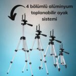 BUFFER® Profesyonel Fotoğraf Makinası Tripodu - Görsel 8