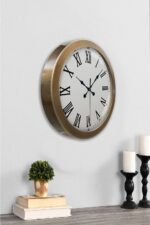 36 cm Eskitme Metal Roma Rakamlı Duvar Saati - Görsel 4