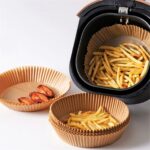 BUFFER®100 Adet  Air Fryer Pişirme Kağıdı Tek Kullanımlık  Yağlı Kağıdı Yuvarlak Tabak Model - Görsel 4