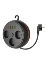 3 Adet USB ve 1 Adet Type-C Girişli Termal Akım Korumalı Makaralı Priz 3395