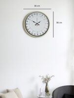 36 Cm Krem 24 Saat Göstergeli Duvar Saati - Görsel 5
