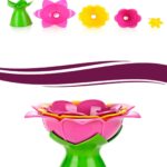 BUFFER® Manolya Çiçek Tasarımlı 3 Farklı Boy Matruşka Huni Seti ve Standı