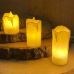 BUFFER® 3’lü Pilli Dekoratif LED Mum Işıkları – Gerçek Alev Efektli - Görsel 2