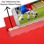 BUFFER® Taşınabilir Göz Yormayan 3D Cep Telefonu Mobil Tablet HD Ekran Video Büyütücü Büyüteci - Görsel 8
