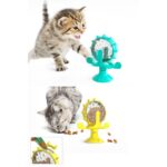 Buffer® Vantuzlu Zilli İnteraktif Dönebilen Mama Kaplı Renkli Eğlenceli Eğitici Kedi Oyuncağı - Görsel 7