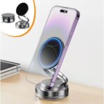 BUFFER® Vakumlu Manyetik Telefon Tutucu – Güçlü Vakum 360° Döner Araç İçi Telefon Standı