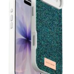 Mey İthalat®   iPhone 17 Air Bright Simli Kapak - Koyu Yeşil