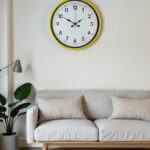 36 Cm Sarı Modern Dekoratif Duvar Saati
