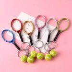 BUFFER® Gerçekçi Tenis Raketi Tasarımlı Şık Anahtarlık Kolye Çanta Süsü Tennis Keychain - Görsel 3